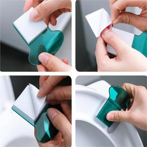 40pcs Portable Transparent Toilet Seat Lifter Lifting Device Avoid Touching Lid Handle WC Accessories(Red)