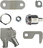 2 Pack Toolbox Lock 5/8" Tubular Cam Replacement Lock Hook Cam Keyed Alike with 4 Keys