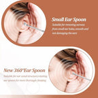 2 Pack Stainless Steel Ear Wax Removal Tool, Ear Pick Spoon Cleaner with Storage Box, Portable Ear Scraper for Effective Ear Care