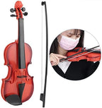 generic 15.4 Inch Violin Model, Simulated Acoustic Violin Model with Bow Adjustable String Musical Beginner Develop Instrument Practice (Light Brown)