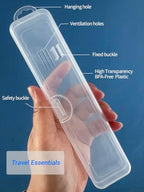 4 Pack Tongue Scraper Travel Case for Tongue Cleaner, Toothbrush, Toothpaste