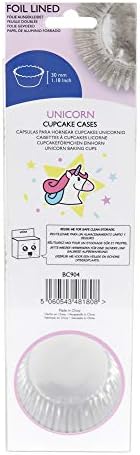 PME Unicorn Foil Lined Cupcake Cases, Set/3, Pk/60