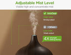 InnoGear Aromatherapy Diffuser & 10 Essential Oils Set, 400ml Diffuser Ultrasonic Diffuser Cool Mist Humidifier with 4 Timers 7 Colors Light Waterless Auto Off for Mother's Gift, Dark Wood Grain