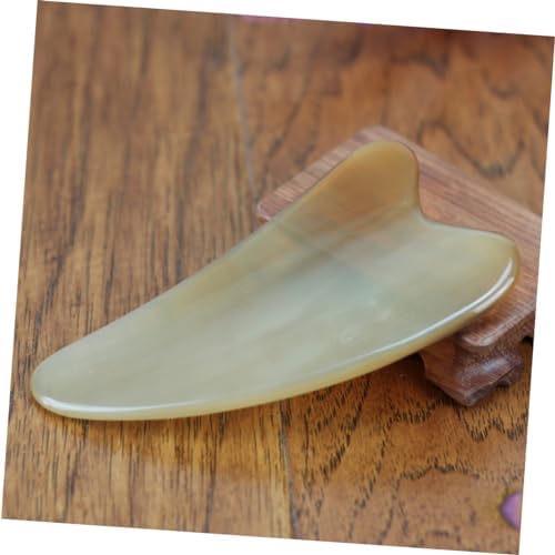 FOMIYES Natural Yak Horn Facial Massager Scraping Board for Home Travel Work Use