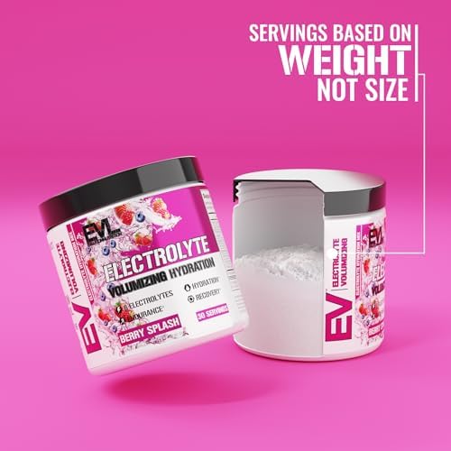 Evlution Ultimate Electrolytes Powder Hydration Drink - Quick Replenishing Hydration Powder Drink Mix with 8 Key Electrolytes and Antioxidants - Vegan Gluten Free Keto Friendly Blend (Berry Splash)