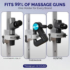 Massage Gun Wall Mount & Rack Mount – Hands-Free for Full Body Muscle Recovery – Fully Adjustable Massage Gun Wall Mount Holder – Heavy Duty, No-Slip, Supports Deep Massaging (Wall Mount)