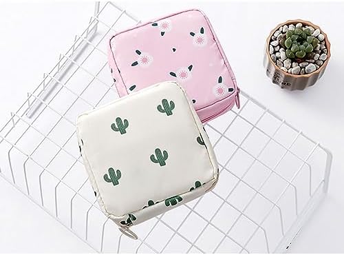 2 Pcs Sanitary Napkin Storage Bag Tampon Storage Pouch Menstrual Pad Storage Pouch Sanitary Towel Holder Portable Pantyliners Bag with Zipper for Women Teen
