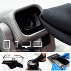 AAwipes Eyeglasses Cleaning Cloth Glasses Cloths Bulk (5.5"x5.5", Black, 100 pcs, No Logo) for Eyeglasses, Lenses, Phones, Screens, Camera,Silverware, Any Other Delicate Surfaces (HCG-5.5-100-Bk)
