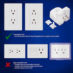 Electric Toothbrush Wall Charger for US Socket for Oral-B/Braun (Excludes iO 7–10, Pulsonic) | Portable Oral-B Charging Station, Wireless, IPX7 Seal, with 2 Compatible Toothbrush Heads