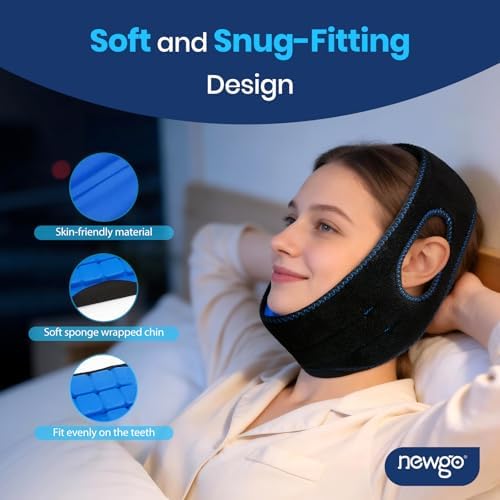 NEWGO Wisdom Teeth Pain Relief Ice Pack for Face Oral Surgery Recovery, Long Lasting Cold Face Wrap with Face Contoured Design for TMJ Relief, Tooth Extraction, Jaw Discomfort