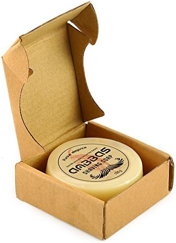 Anbbas Shave Soap Goat Milk 100g for Beard Barber Traditional Wet Shaving (1pc, 3.5 oz)
