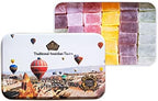 Cerez Pazari Turkish Delight Candy Gift Basket, Luxury Lokum Dessert, Gourmet Christmas Holiday Corporate Food Gifts in Elegant Tin Box, With 5 Unique Flavors, No Nuts, 13.2 oz.