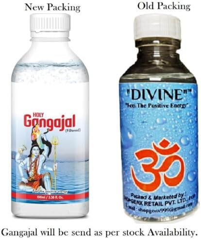 Pure Ganga Jal Gangajal Holy Water 100ml (Pack of 2) Positive energy religious ceremony
