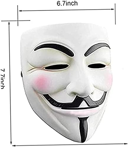 V for Vendetta Mask for Anonymous Cosplay Mask Hacker Halloween Party Costume