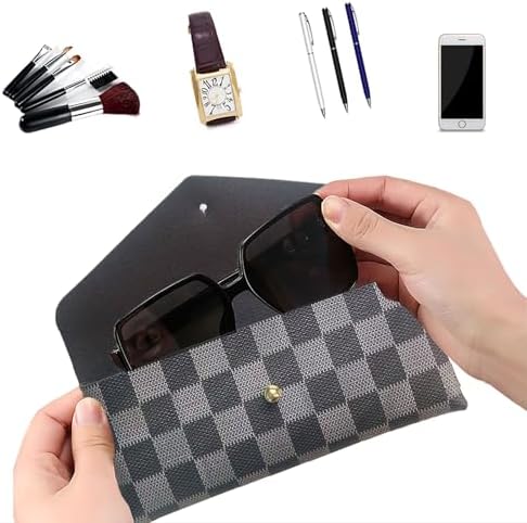 Glasses storage bag Travel sunglasses myopia glasses storage bag Fashion leather storage bag
