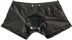 Mens Imitation Leather Underwear Sexs Boxer Briefs S-2XL