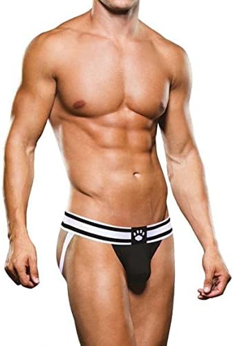 Prowler Black/White Jock Strap XSmall - Features Our Classic Prowler Paw Logo on the Waistband - (UK SIZE 26" - 30"), Black, X-Small