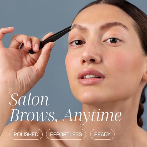 Pointed Tweezers - Sharp Precision Needle Nose Tip, Best Tweezers for Eyebrows and Ingrown Hair, Surgical Pointed for Blackheads & Splinters (Black)