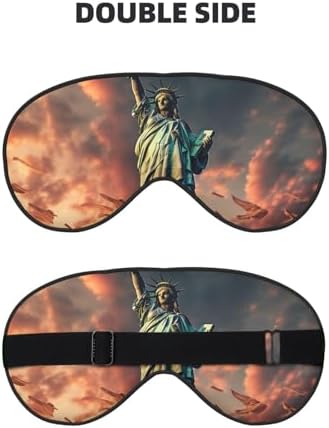 Statue of Liberty in NYC Print Lightweight Breathable Eye Mask Men Women Travel Yoga Meditation Camping Nap Relax