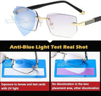 Reading Glasses,Eye Glasses,High Hardness Anti Blue Light Reading Glasses,2025 New Sapphire High Hardness Anti Blue Light Intelligent Reading Glasses (Silver,+250)