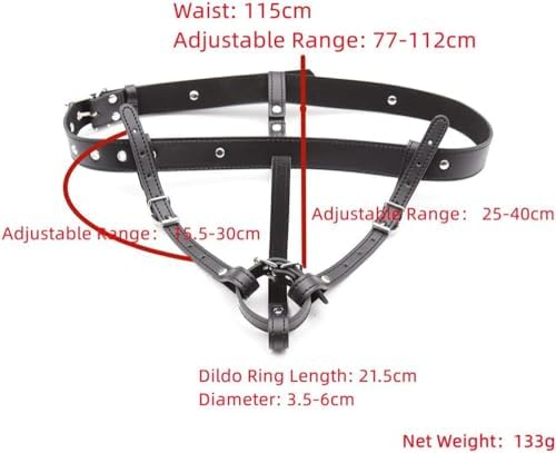 Chastity Belt Harness Strap On Dildo String Chastity Cage Anti-Off Device Adjustable Leather Chastity Belt Masturbation Panties SM Bondage Sex Toy