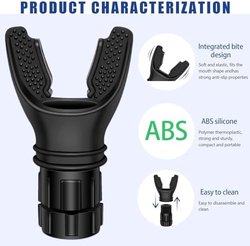 Portable breathing exercise device for lungs, Breathing trainer with Resistance Adjustable, Lung Trainer with excellent quality silicone, Improve Breathing Capacity and Endurance,Easy to Clean and Use