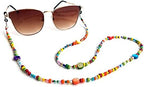 Decker Colorful Bead Women’s eyeglass chain eyewear retainer Mask Holder Reading glass Necklace Lanyard (Rainbow Beads)
