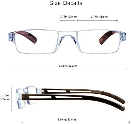 VisionGlobal 2 Pairs Reading Glasses, Blue Light Blocking Glasses, Computer Reading Glasses for Women and Men, Fashion Square Eyewear Frame (2brown,+1.50 Magnification)