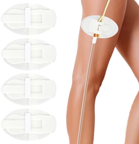 30 Pcs Catheter Stabilization Device, Adhesive Foley Catheter Leg Bag Urinary Anchor Bandage Stabilizer Tube Holder Sticker for Single/Double/G/J Tube, Hook and Loop Adhesive Fixing Device Accessories
