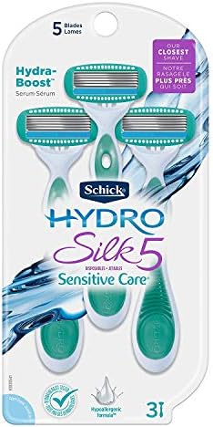Schick Hydro Silk Disposable Razors for Women, 3 Count (Pack of 2)