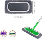 8 Pack Grey Microfiber Mop Pads - Reusable Washable Refills for Wet & Dry Floor Cleaning - Fits Most Standard Mops - Household Cleaning Pads