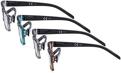 Eyekepper Reading Glasses 4 Pack Fashion Spring Hinge Readers Great Value Quality Glasses Women Reading +1.50