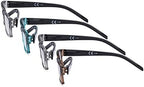 Eyekepper Reading Glasses 4 Pack Fashion Spring Hinge Readers Great Value Quality Glasses Women Reading +1.50
