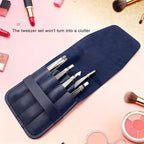 Tweezers for Women Facial Hair, 5Pcs Set, Round tip Eyebrow Tweezer for men, Professional Stainless Steel Pointed Splinter Ingrown Hair removal