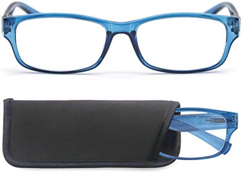 MODFANS Set of Reading Glasses 2.75 for Men Women Readers with Comfortable Spring Hinge Stylish Look with Pouch