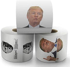 Gagster Donald Trump Toilet Paper - 3 Ply Funny Novelty Gag, 200 Sheets, Prank Gift Pack (2 Rolls Trump Images, 1 Roll Funniest Tweets) 3-pack