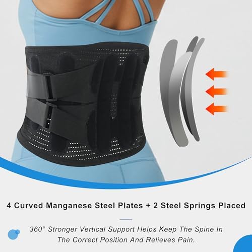 FJNATINH Back Brace for Lower Back Pain Relief for Women Adjustable Lumbar Support Belt Breathable 4D Mesh Fabric for Herniated Disc,Sciatica,Scoliosis Home Work Sports