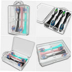 4pcs Toothbrush Head Storage Case Compatible Electric Toothbrush Heads Travel-friendly Organizer