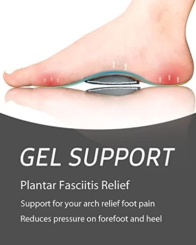 Copper Arch Support - Plantar Fasciitis Relief Arch Supports Bands/Sleeves with Gel Pads, Flat Feet Pain Relief,Men Women （1 Pair Black