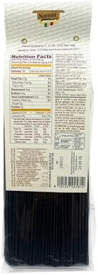 Sanniti Nero di Seppia Spaghetti, 500g | Premium Italian Squid Ink Pasta | Rich Gourmet Flavor | Crafted in Italy (Pack of 2)