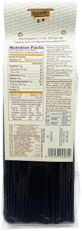 Sanniti Nero di Seppia Spaghetti, 500g | Premium Italian Squid Ink Pasta | Rich Gourmet Flavor | Crafted in Italy (Pack of 2)