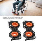 Adjustable Versatile Cane Holder for Wheelchairs, Walkers Scooters Stable 360 Degree Rotation, Convenient Access to Walking Aids with ABS Material (Black Orange)