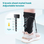 AFO Foot Drop Brace Splint, Adjustable Drop Foot Up Ankle Support for Walking with Shoes, Improve Walking Gait, Fits Right & Left, Women and Men - Black
