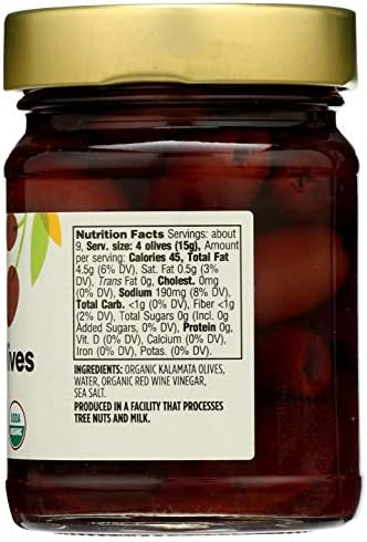 365 Everyday Value, Organic Kalamata Olives Pitted, 4.6 Ounce