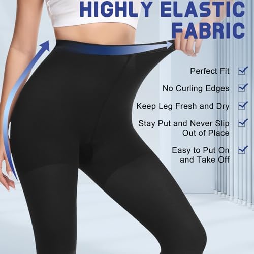 beister Medical Compression Pantyhose Women & Men,20-30mmHg Open Toe Thigh High Compression Tights Graduated Support