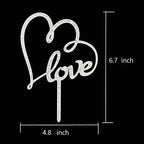 Mr & Mrs Wedding Cake Topper Glitter Silver Heart with love Wedding Cake Topper Funny Love Cake Decor For Bridal Shower Wdding Engagement Anniversary Party Decorations