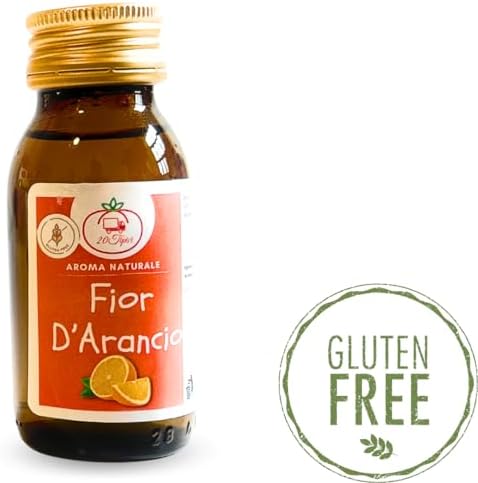 20Tipici® Natural 60ml Food Flavour - Natural Orange Blossom Flavor - For Cake, Jam, Biscuits - Extract (Fior d'Arancio)