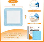 Carbou 4"x 4" Super Absorbent Wound Dressing Pads, 20 Individual Pack, Non Adhesive Absorbent Bandages for Wound Care, Soft Highly Absorbent Dressing, Non Stick Gauze Pads for Wounds