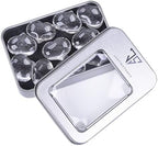 Natural Clear Quartz Gemstone Healing Crystal 1 inch Mini Puffy Heart Pocket Stone Iron Gift Box (Pack of 10)