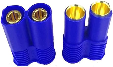 2 Pairs Gold-Plated Male Female EC8 Connector 8mm Bullet Plug Banana Plug Connector Adapter